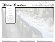 Tablet Screenshot of divineoccasions.com.au